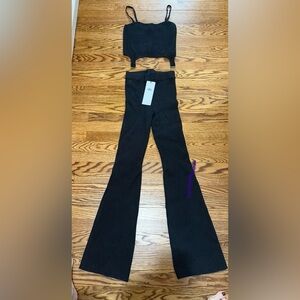 Black Ribbed Two-Piece Set NWT
Alo